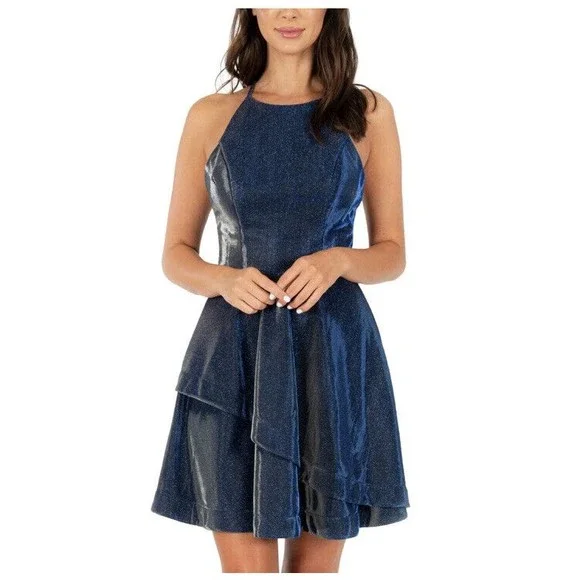 open lace back dress Amazon.com: Speechless Juniors Fit & Flare Dress with Layered Skirt Navy :  Clothing, Shoes & Jewelry main image 1